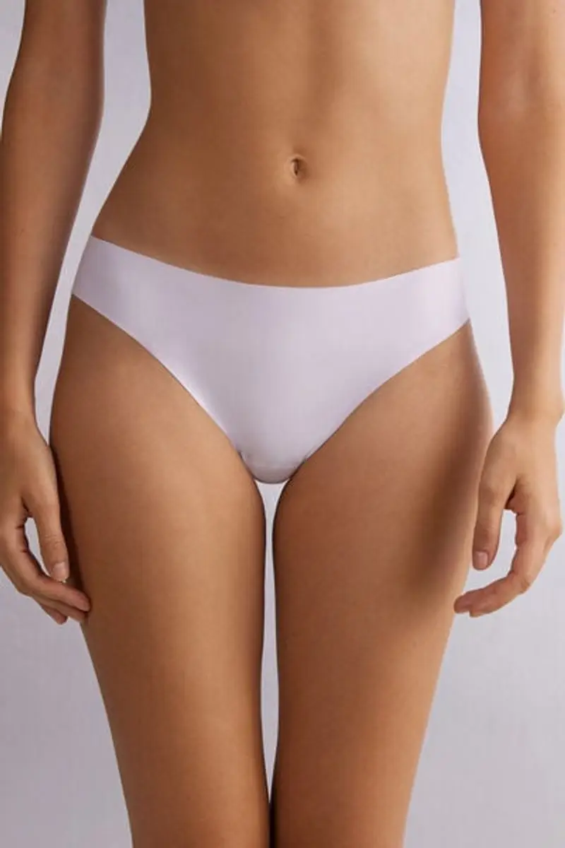 Intimissimi Brasiliana Senza Cuciture in Microfibra Ultra Light Donna Bianco Taglia 2