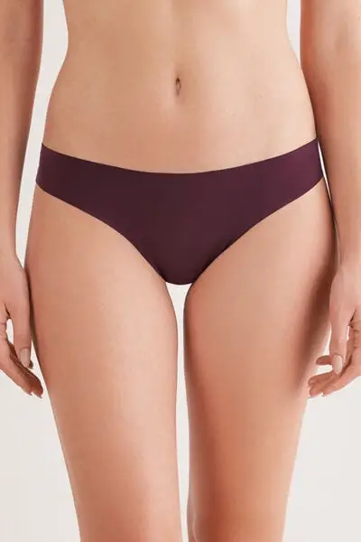 Brasiliana Senza Cuciture in Microfibra Ultra Light Donna Bordeaux