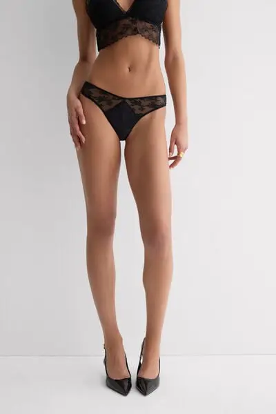 Brasiliana Stile Anni 80 The Art of Lingerie Donna Nero