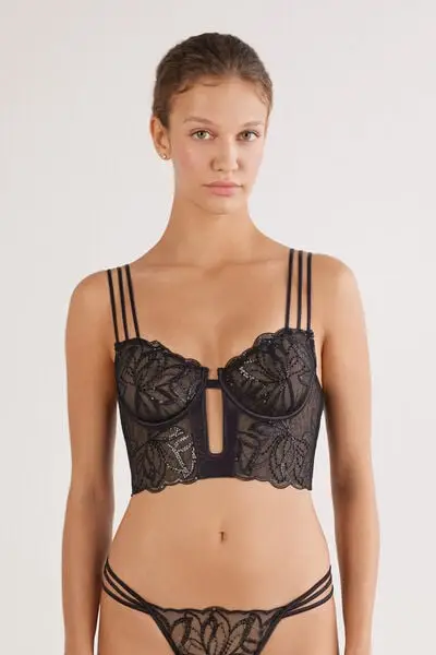 Bustier Balconcino Dark Moon Girl Donna Nero