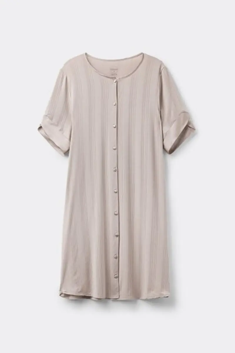 Intimissimi Camicia da Notte Aperta Davanti in Modal Delicate Alchemy Donna Beige Taglia L