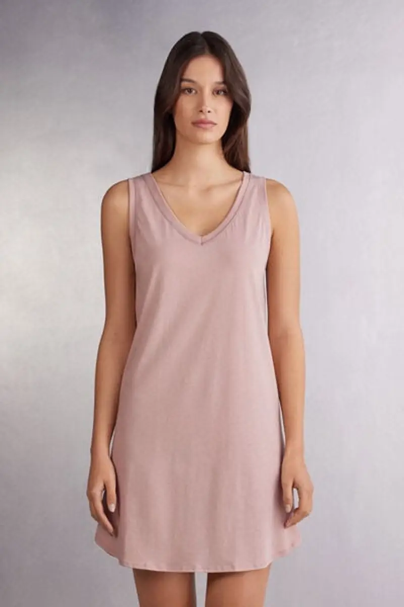 Intimissimi Camicia da Notte Spalla Larga in Cotone Ultrafresh Donna Rosa Taglia L