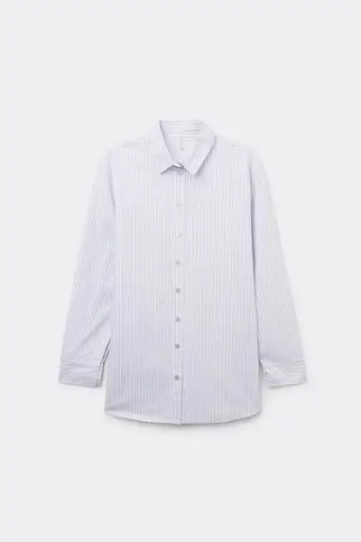 Camicia in Tela di Cotone a Righe Love Me Tender Donna Viola