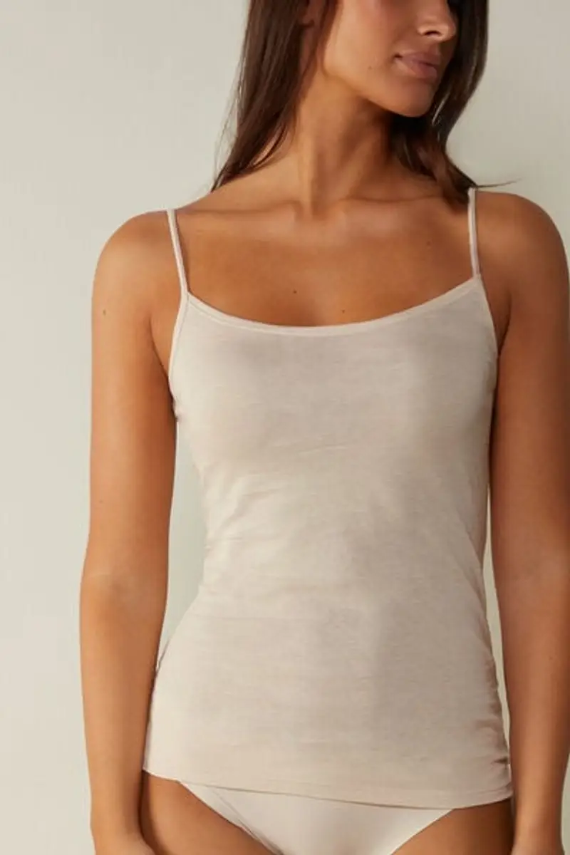 Intimissimi Canotta in Cotone Ultrafresh Donna Naturale Taglia L