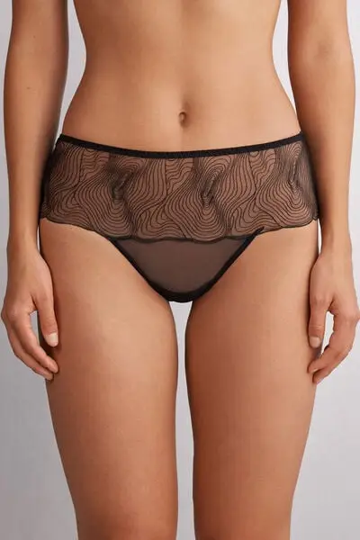 Culotte Brasiliana Hypnotic Details Donna Nero