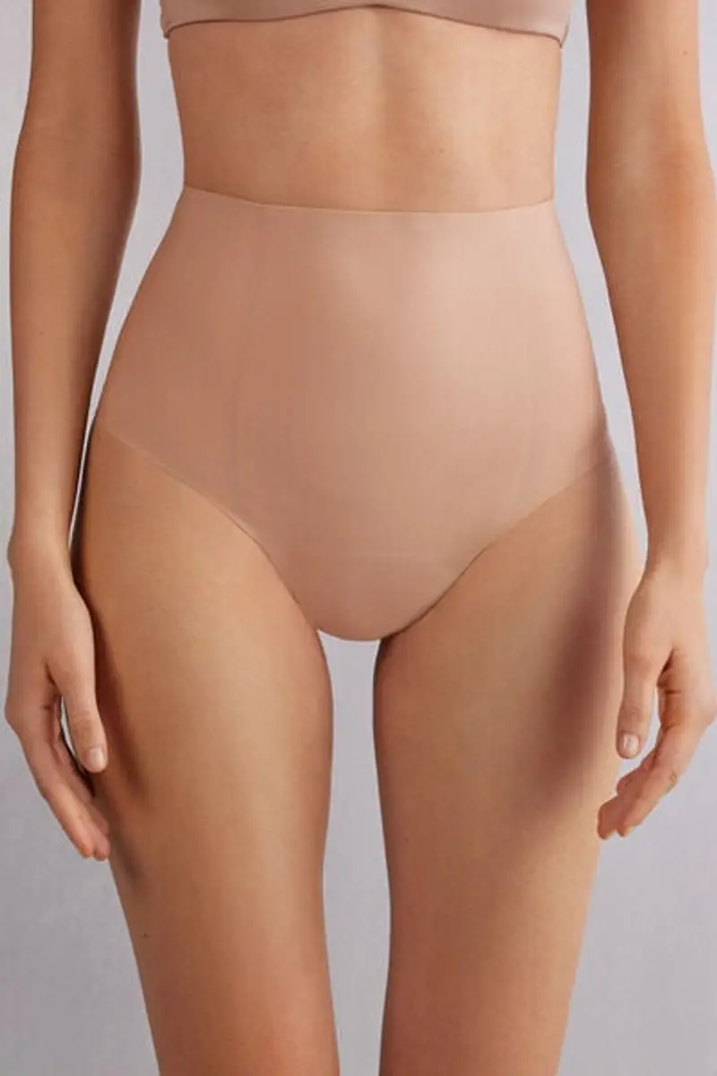 Intimissimi Culotte Brasilianata in Microfibra a Taglio Vivo Donna Naturale Taglia 2