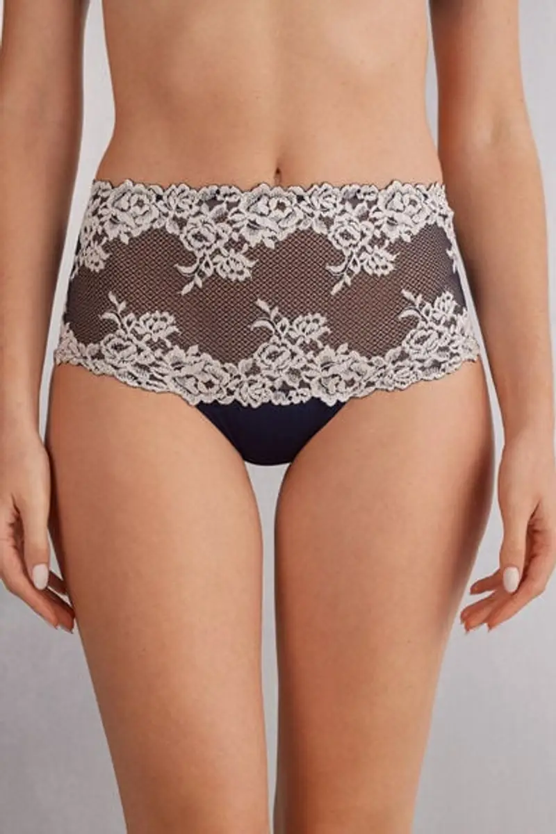 Intimissimi Culotte Brasilianata Pretty Flowers Donna Blu Taglia 3