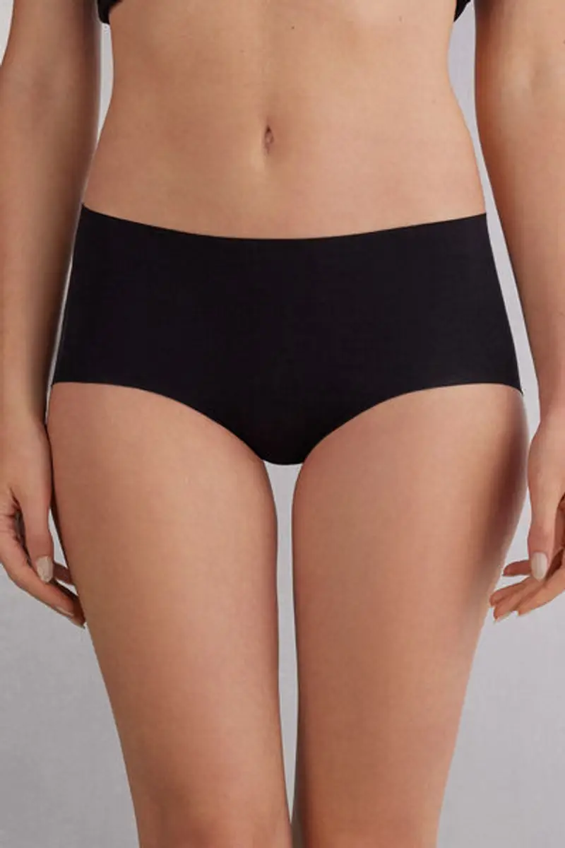 Intimissimi Culotte in Cotone Senza Cuciture Donna Nero Taglia 2