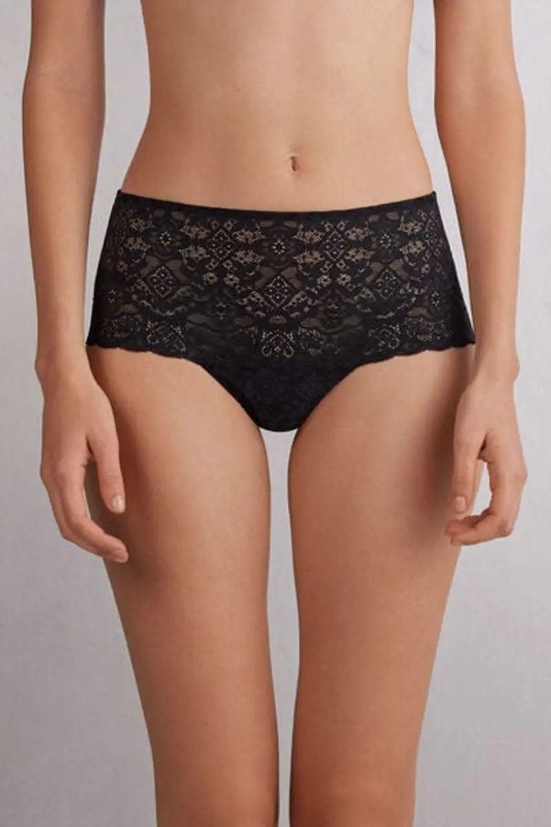 Intimissimi Culotte in Pizzo Donna Nero Taglia 2
