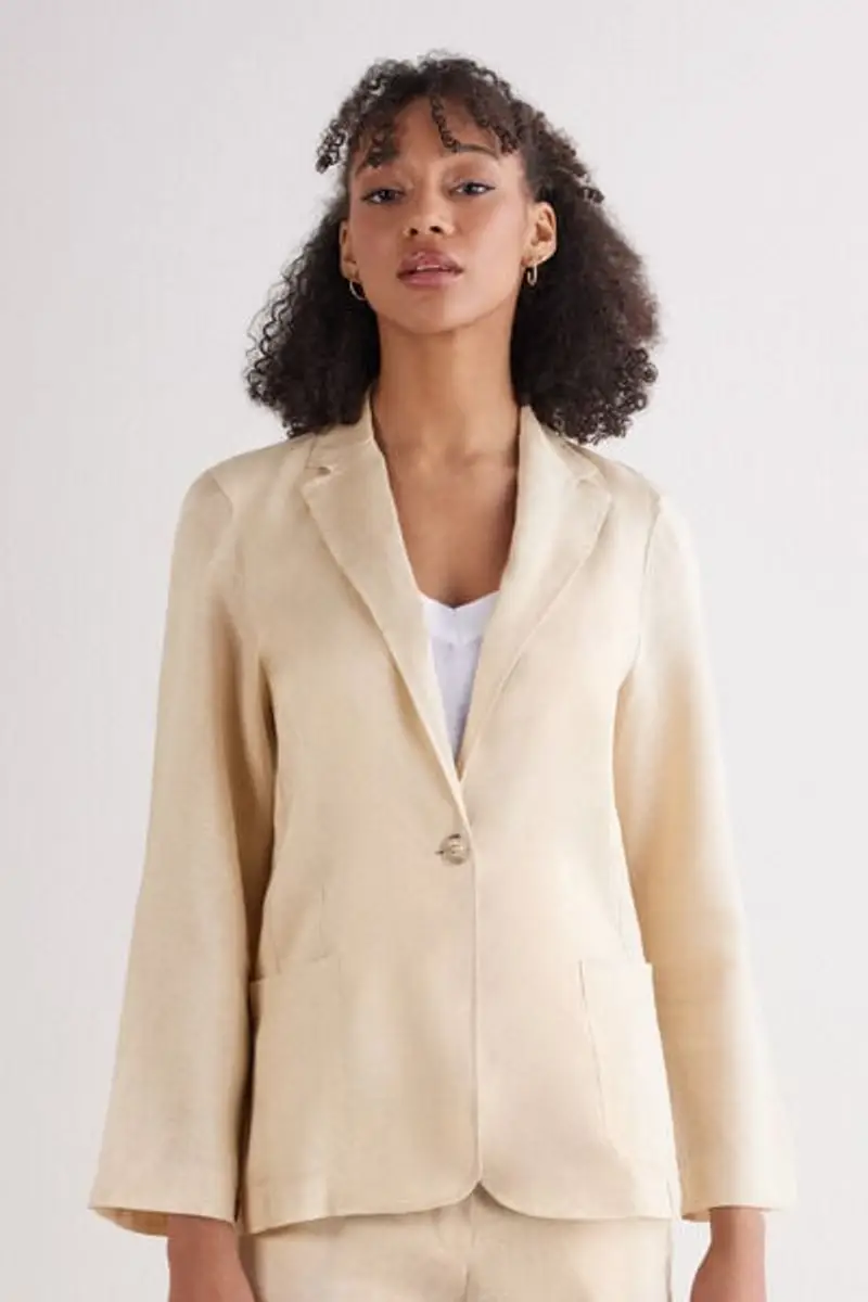 Intimissimi Giacca in Tela di Lino The Pure Linen Donna Naturale Taglia L