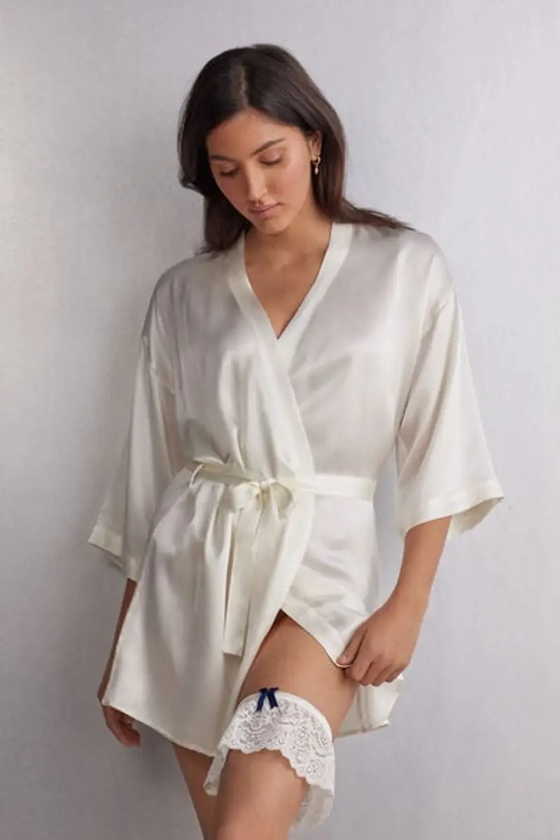 Intimissimi Giarrettiera in Pizzo Donna Avorio Taglia TU