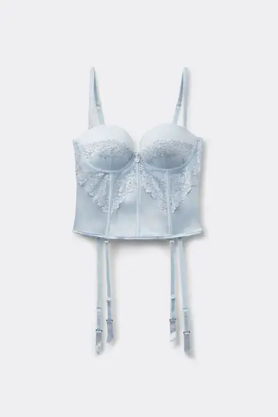 Guepiere Anna Silky Flowers Donna Blu