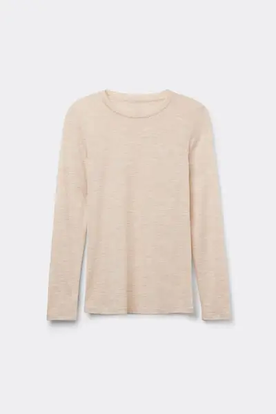 Maglia Manica Lunga Girocollo 100% Lana Merino Donna