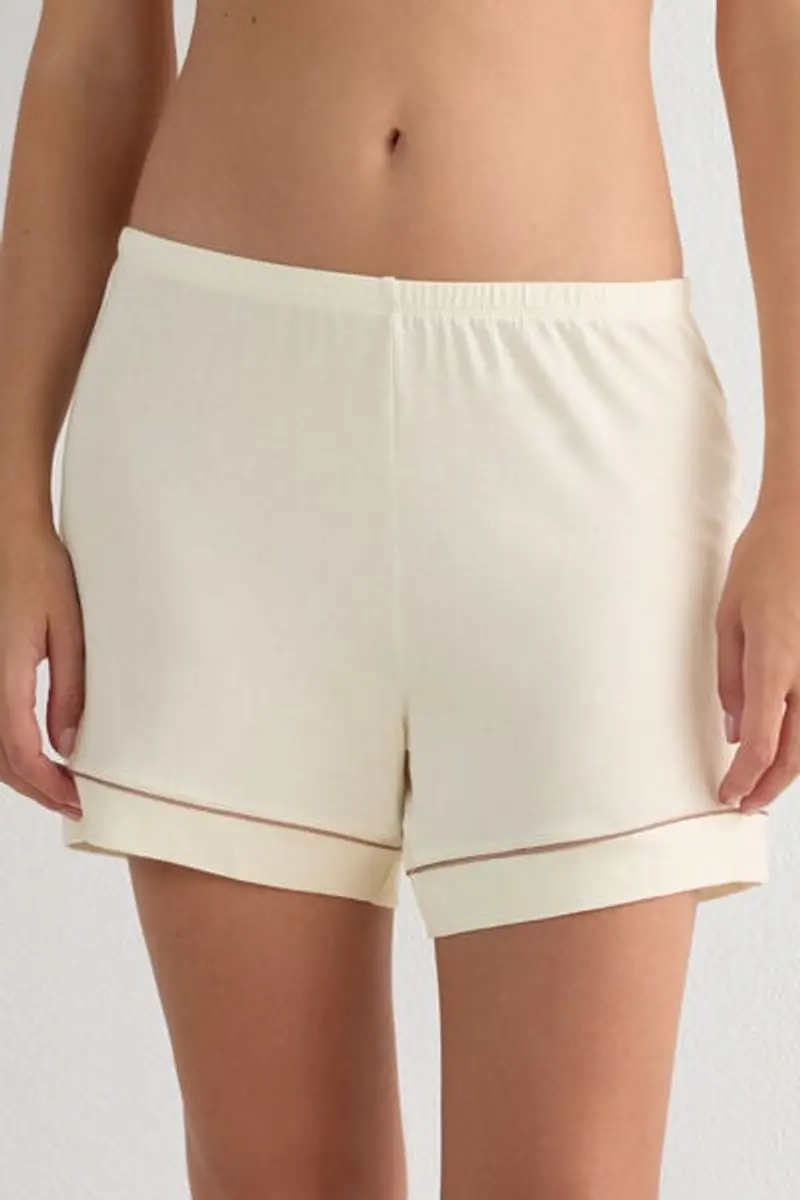Intimissimi Pantaloncino in Modal con Profili a Contrasto Donna Naturale Taglia M