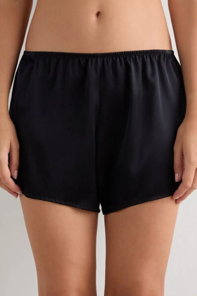 Pantaloncino in Seta Donna Nero