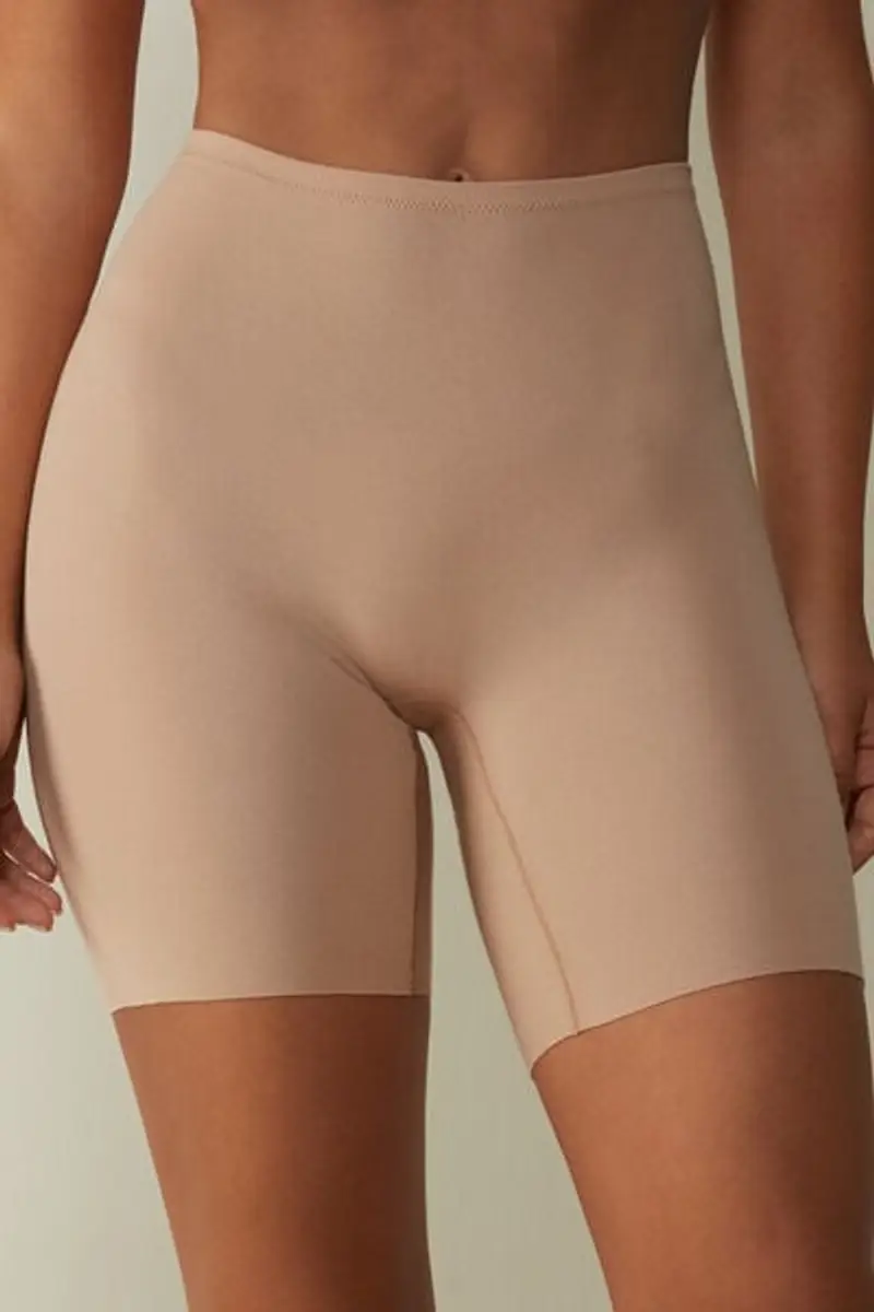 Intimissimi Pantaloncino Senza Cuciture in Cotone Taglio vivo Donna Naturale Taglia L