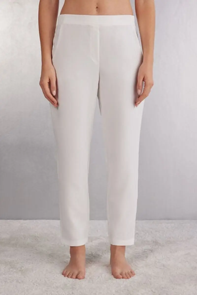 Intimissimi Pantaloni con Tasche Donna Avorio Taglia L