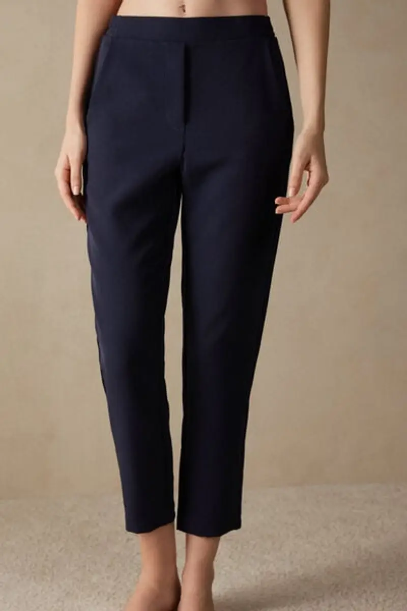Intimissimi Pantaloni con Tasche Donna Blu Taglia L