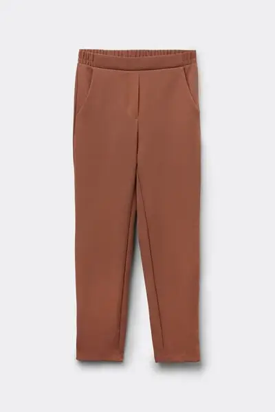Pantaloni Lunghi con Tasche Donna Naturale