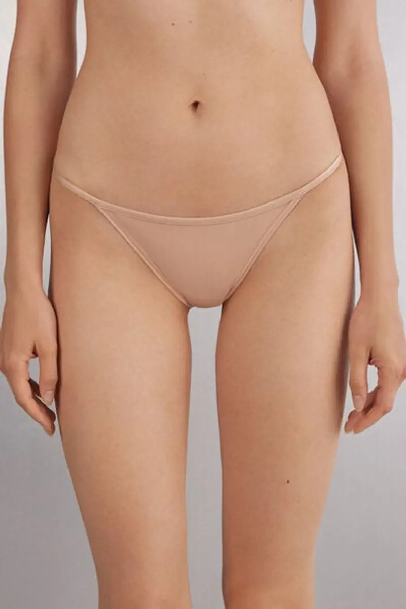 Intimissimi Perizoma con Fianchetto in Microfibra Ultralight Donna Naturale Taglia 2