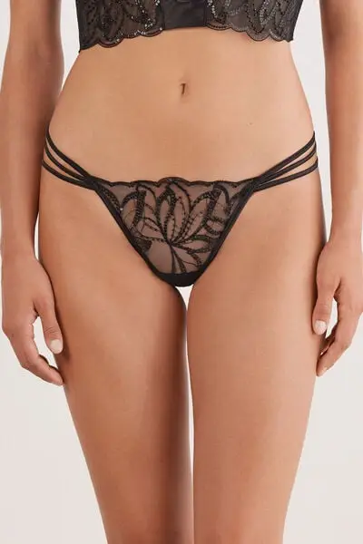 Perizoma Dark Moon Girl Donna Nero