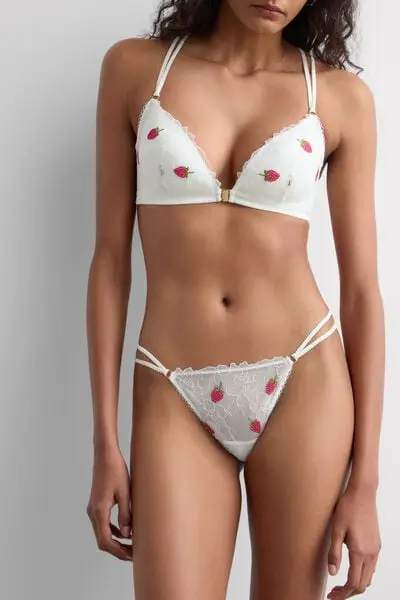 Perizoma Sweet as a Berry Donna Avorio