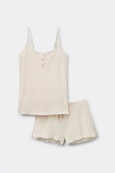 Pigiama Corto Sweet Pointelle Donna