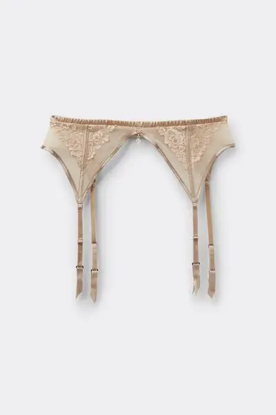 Reggicalze Silky Flowers Donna Naturale