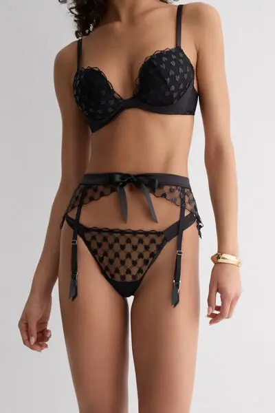 Reggicalze The Love Club Donna Nero