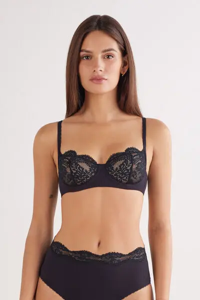 Reggiseno a Balconcino Denise Your Everyday Wear Donna Nero