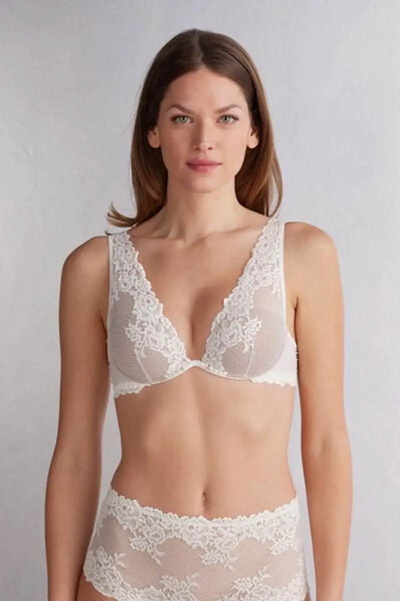 Intimissimi Reggiseno a Balconcino Elena Pretty Flowers Donna Avorio Taglia 2B