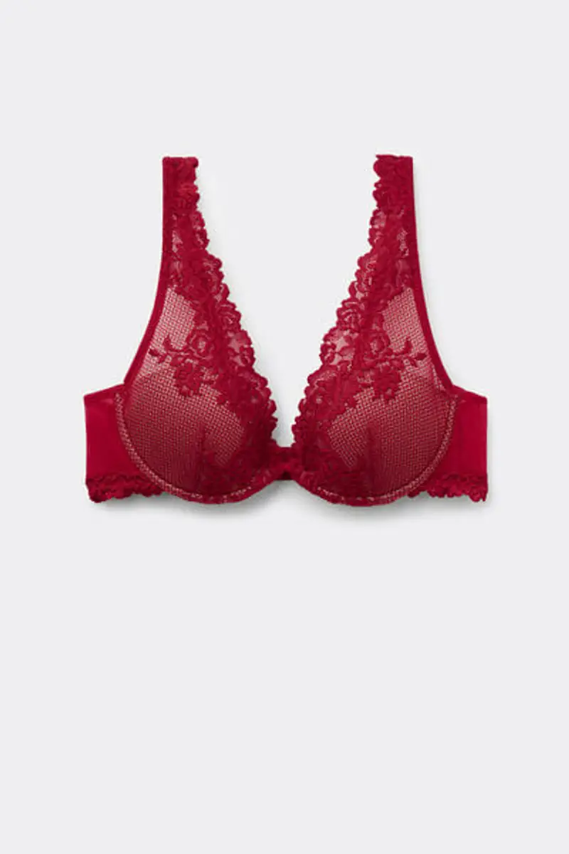 Intimissimi Reggiseno a Balconcino Elena Pretty Flowers Donna Rosso Taglia 4B