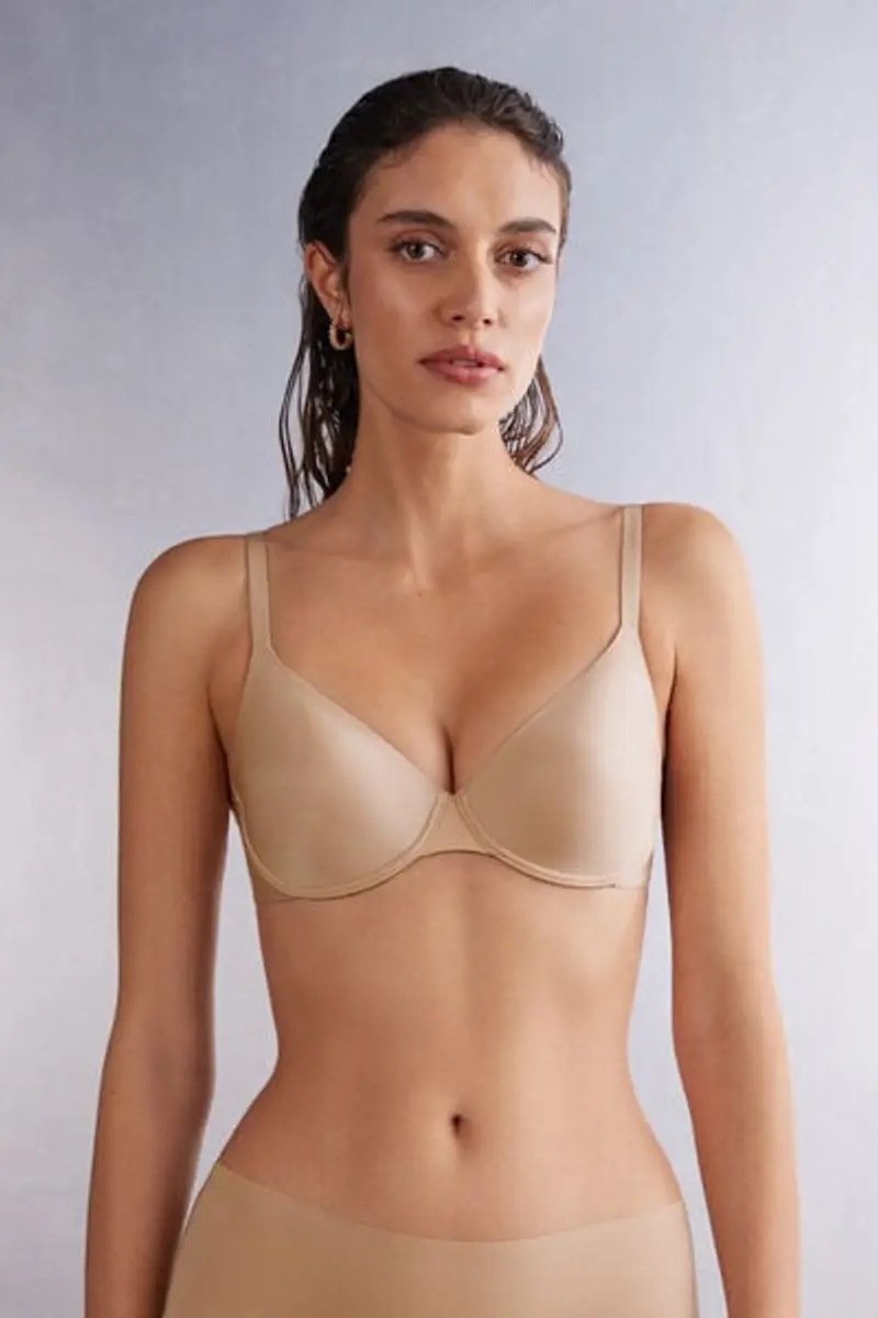 Intimissimi Reggiseno a Balconcino Francesca in Microfibra Ultralight Donna Naturale Taglia 3C
