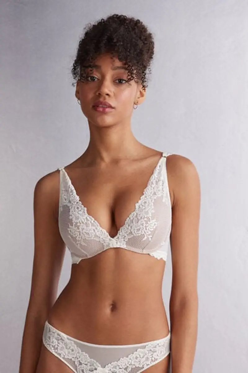 Intimissimi Reggiseno a Balconcino Giorgia Pretty Flowers Donna Avorio Taglia 1B