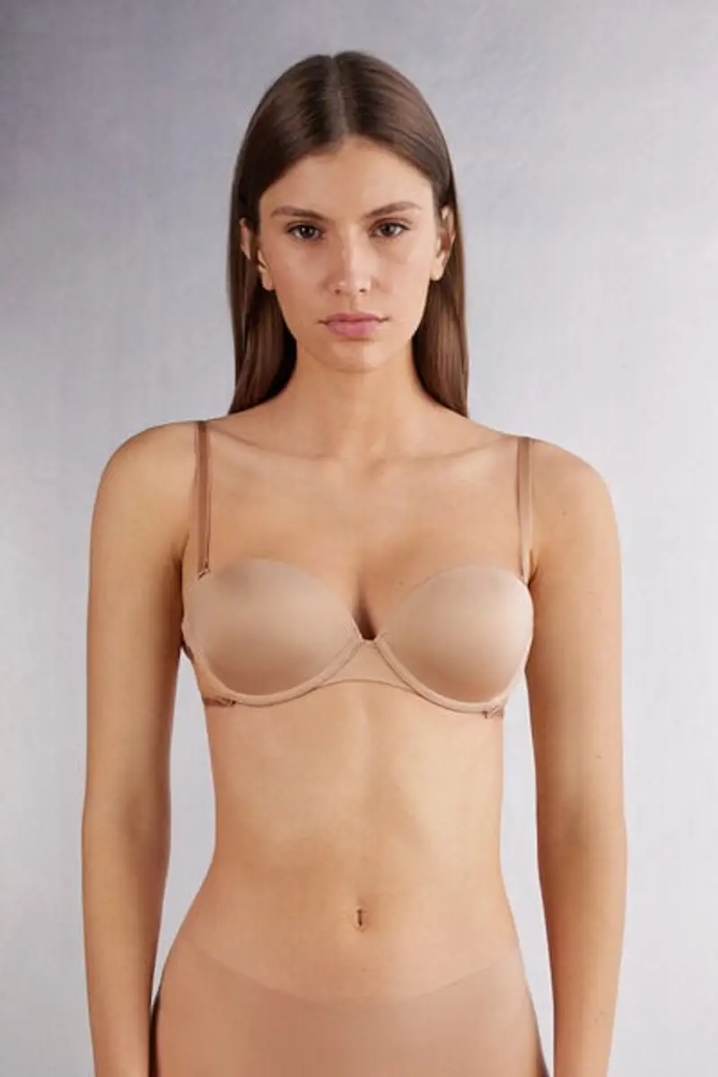Intimissimi Reggiseno a Balconcino Multifunzione Anna in Microfibra Ultralight Donna Naturale Taglia 1B