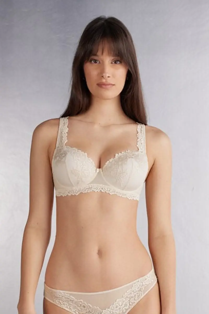 Intimissimi Reggiseno a Balconcino Sofia in Pretty Flowers Donna Naturale Taglia 1D