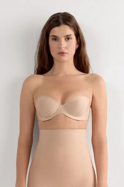 Reggiseno a Fascia Giada in Microfibra Donna Naturale