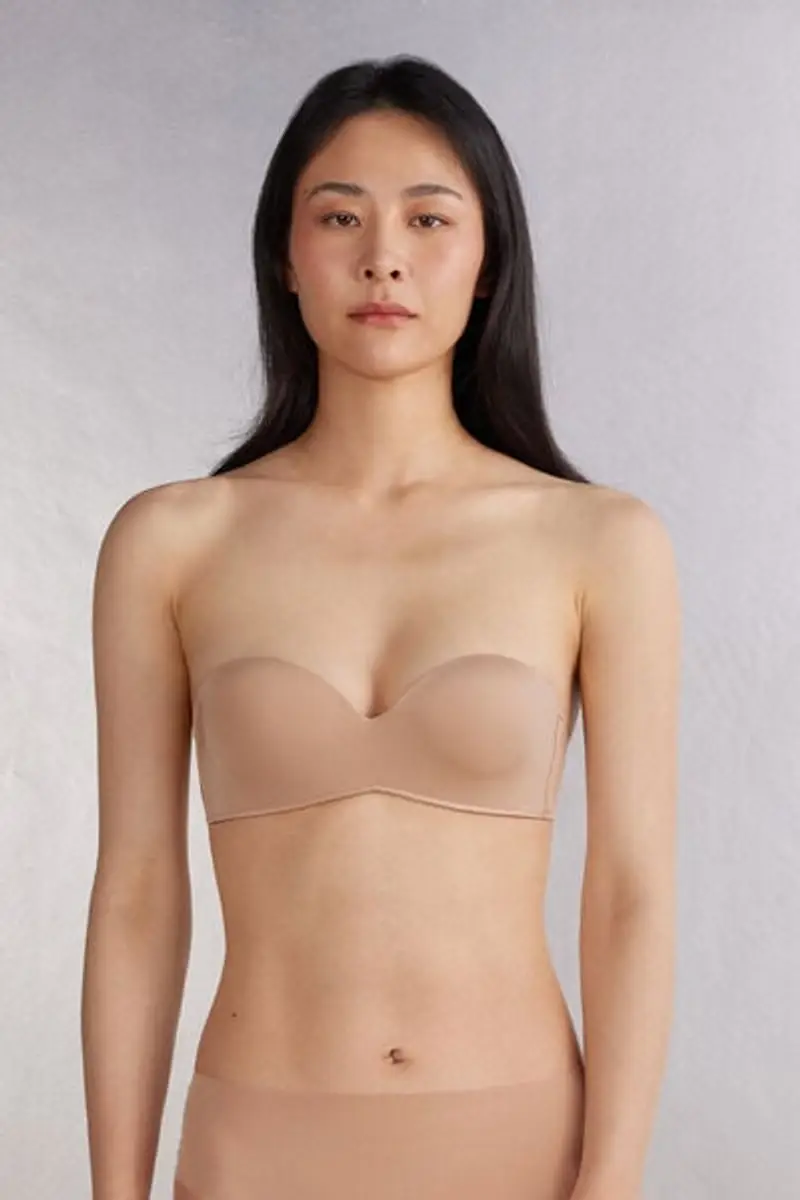 Intimissimi Reggiseno a Fascia Gioia in Microfibra Ultralight Donna Naturale Taglia 0C