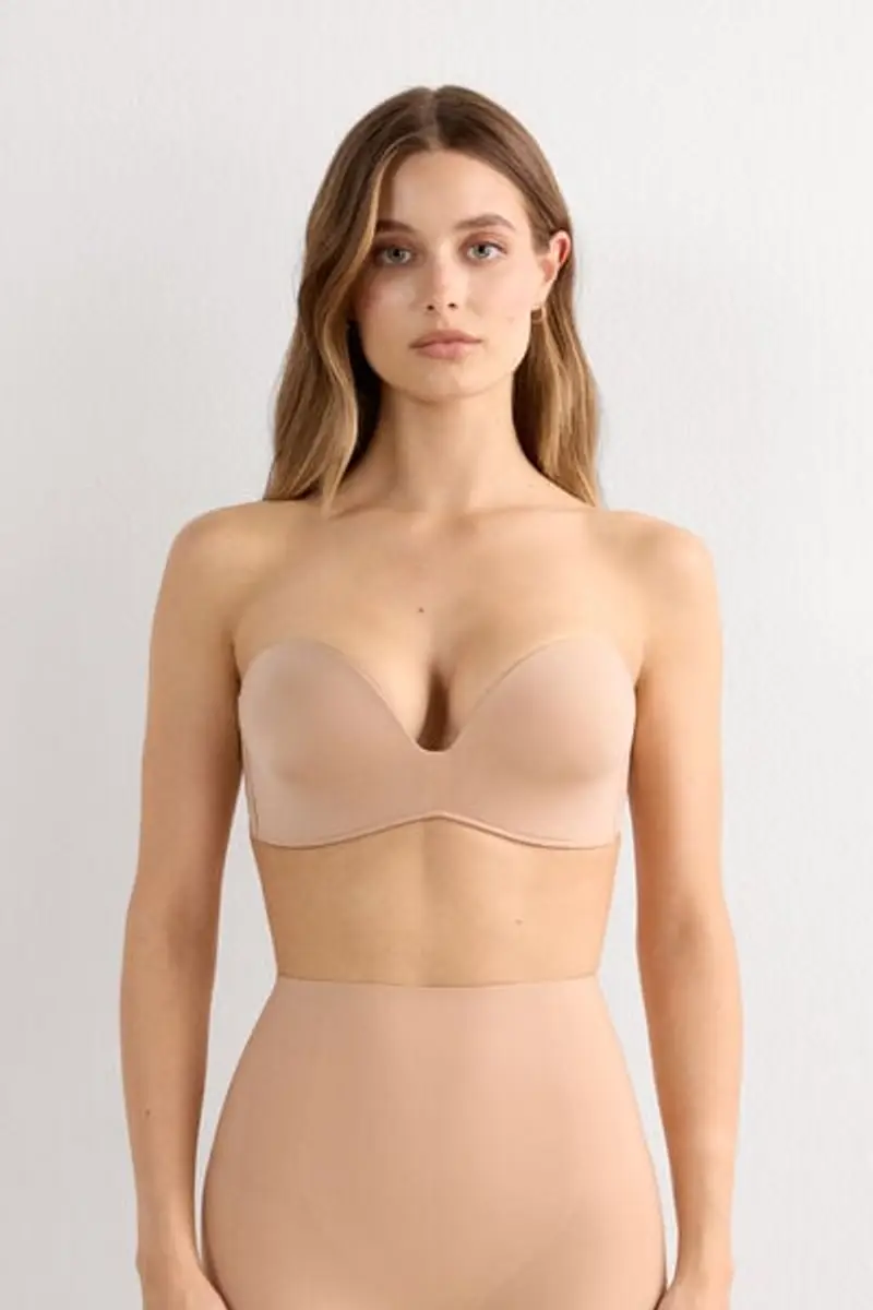 Intimissimi Reggiseno a Fascia Laura in Microfibra Ultralight Donna Naturale Taglia 5B