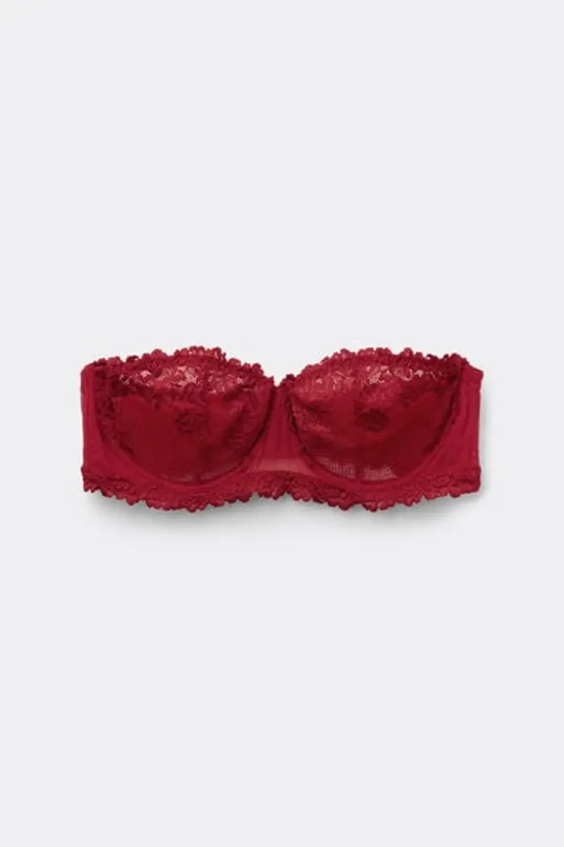 Intimissimi Reggiseno a Fascia Pretty Flowers Donna Rosso Taglia 2B