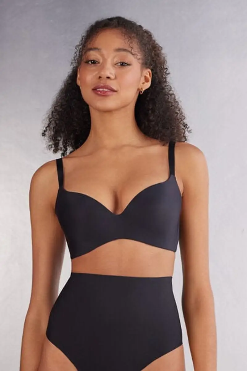 Reggiseno a Triangolo Adele in Microfibra Ultralight Donna Nero