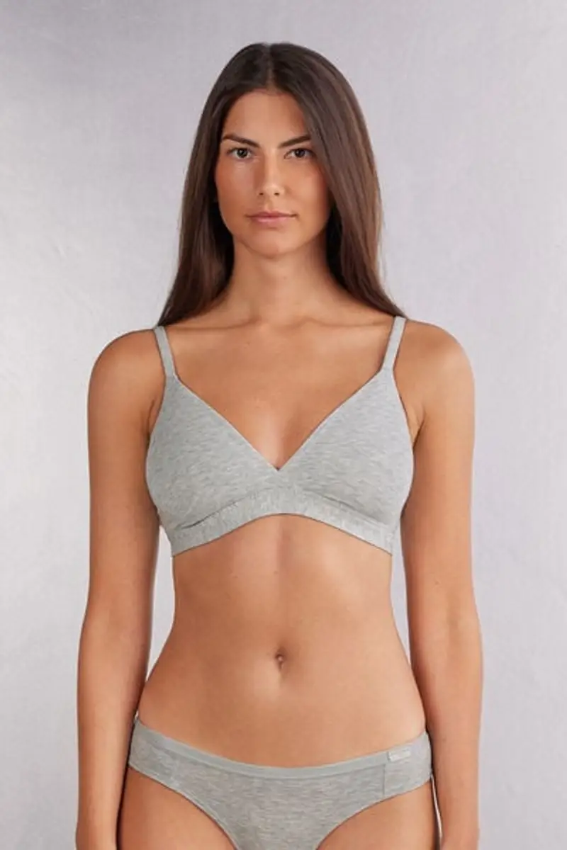 Intimissimi Reggiseno a Triangolo Emma in Cotone Natural Donna Grigio Taglia 2C