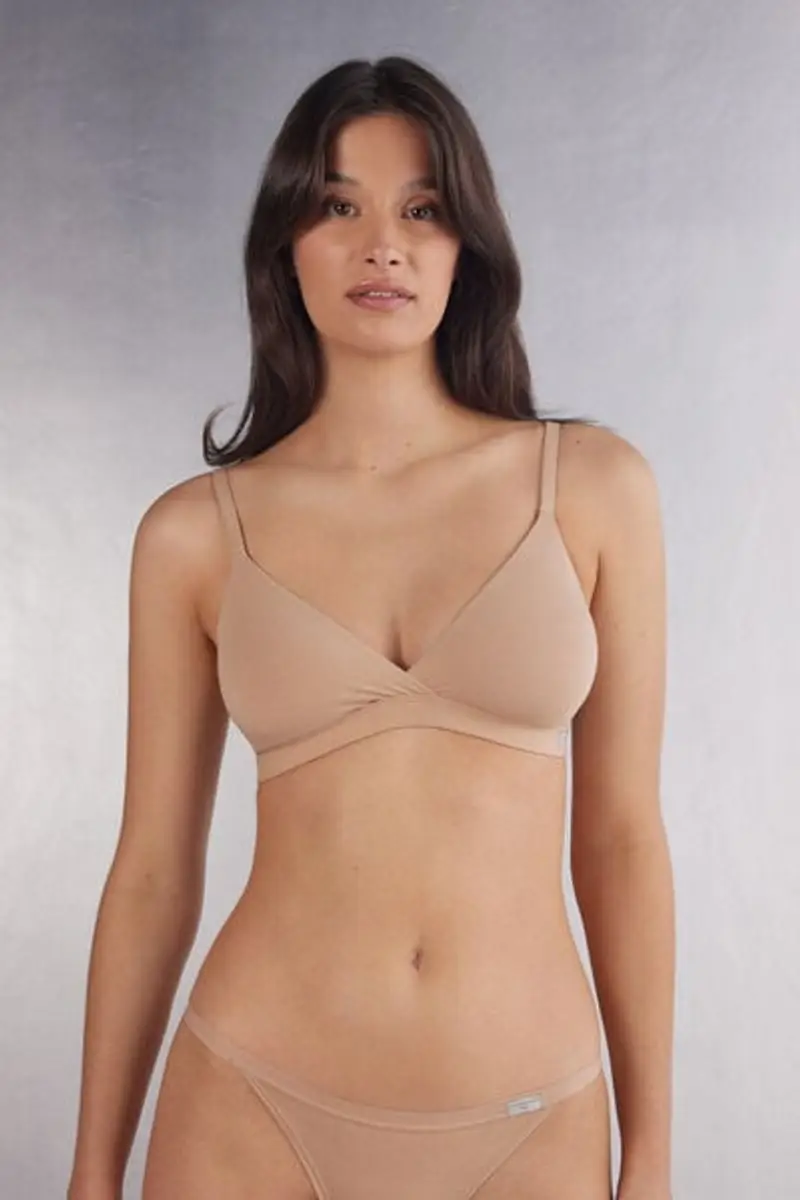 Intimissimi Reggiseno a Triangolo Emma in Cotone Natural Donna Naturale Taglia 3B