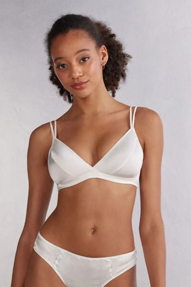Intimissimi Reggiseno a Triangolo Emma in Seta Donna Avorio Taglia 1B