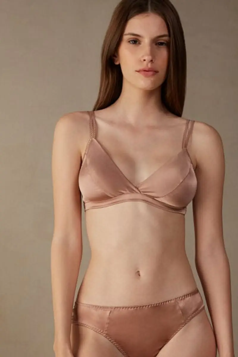 Intimissimi Reggiseno a Triangolo Emma in Seta Donna Naturale Taglia 2C