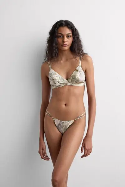 Reggiseno a Triangolo Emma in Seta La Dolce Vita Donna Multicolore