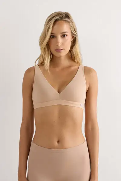 Reggiseno a Triangolo Lara in Cotone Donna Naturale
