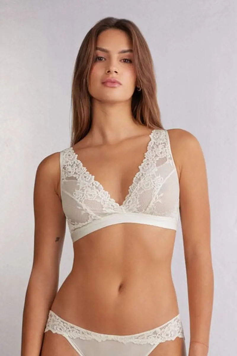 Intimissimi Reggiseno a Triangolo Lara Pretty Flowers Donna Avorio Taglia 2B
