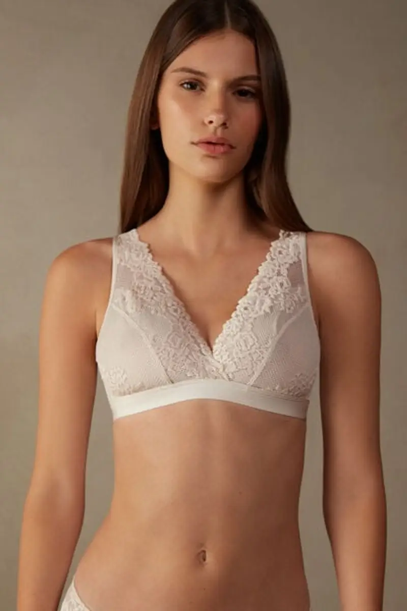 Intimissimi Reggiseno a Triangolo Lara Pretty Flowers Donna Naturale Taglia 2B