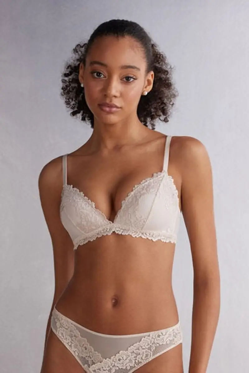 Intimissimi Reggiseno a Triangolo Tiziana Pretty Flowers Donna Naturale Taglia 1B